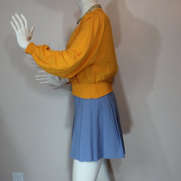 Aritzia Wilfred Reign Blouse in Cairo Gold long sleeve wrap S - Picture 4 of 8